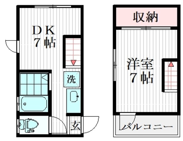 所沢駅 徒歩18分 2階の物件間取画像